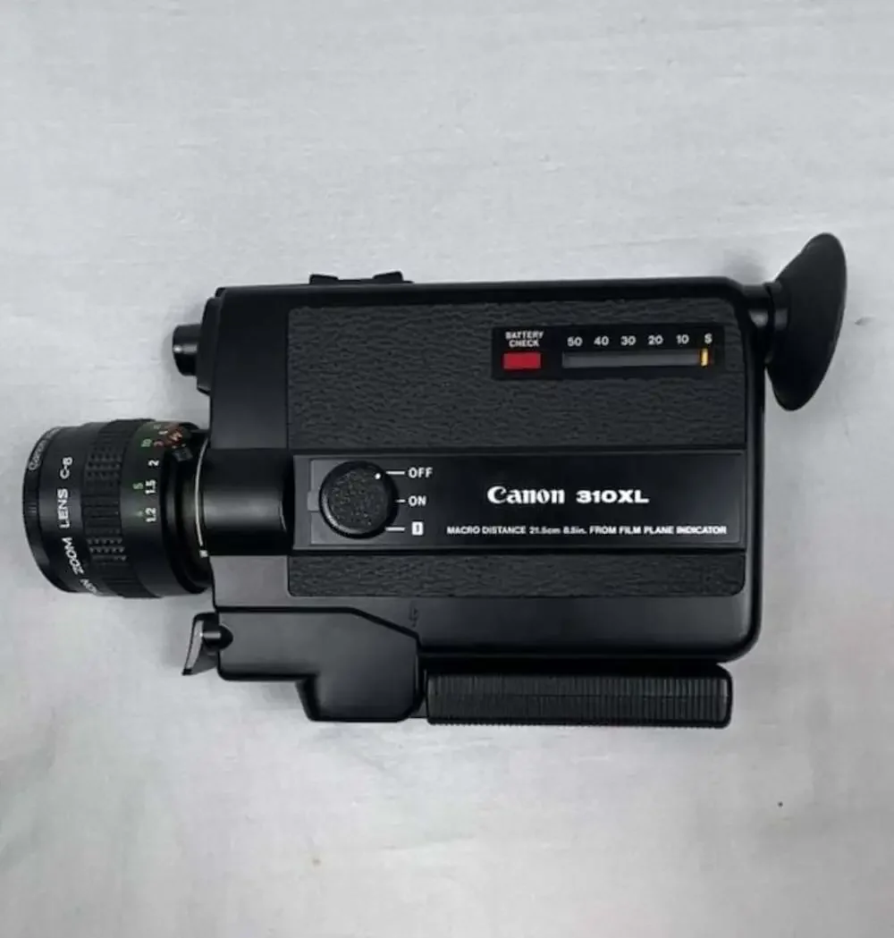 Canon 310XL Super 8 Film Camera with 8.6-26.5mm f/1.0 Macro Zoom Lens